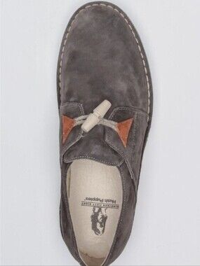 Hush Puppies Suede Mens Shoes Brown US Size 9 Natural Button Up MINT Condition